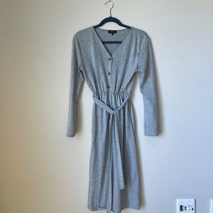 Roolee Long Sleeve Grey Dress